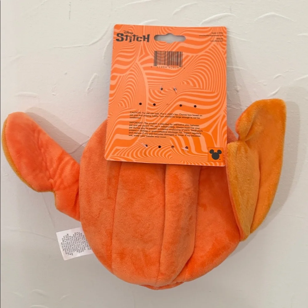 Disney Orange Pumpkin Plush Dog Toy